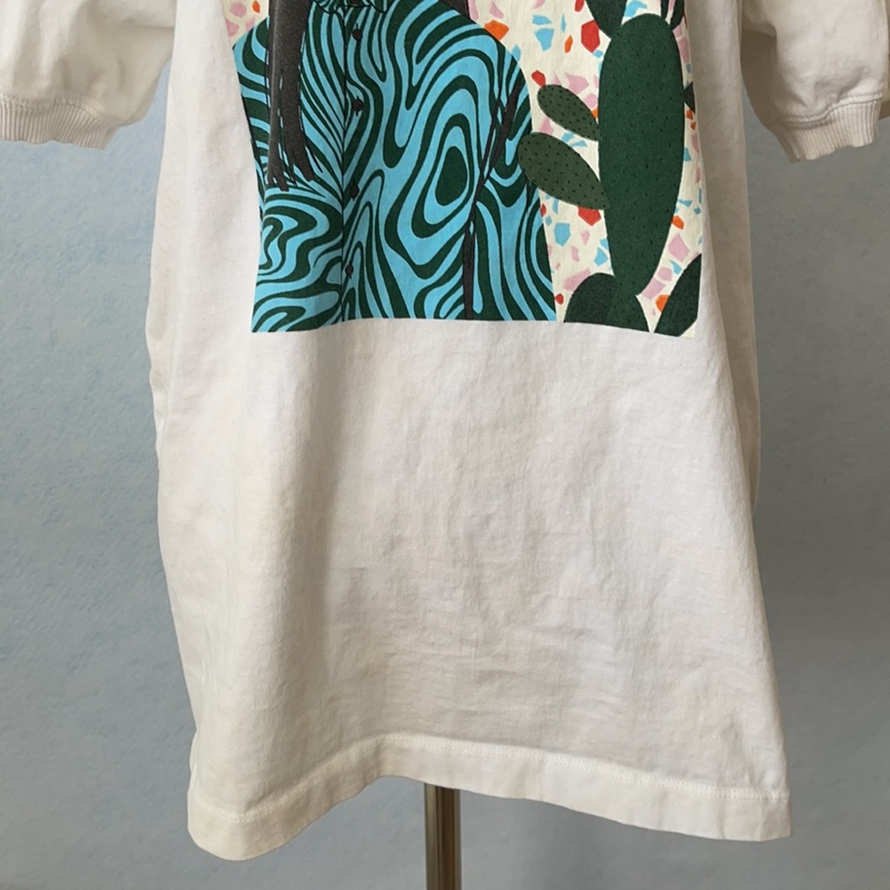 Bijou Karman Pale Yellow/White Tie Dye Graphic Tee - Picture 3 of 9